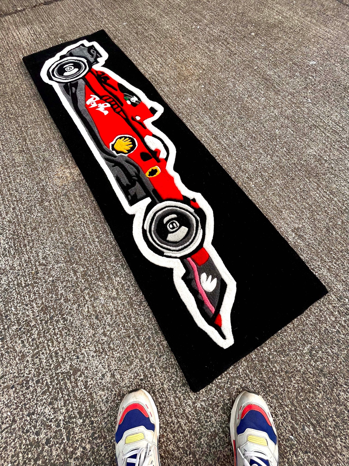 Scuderia Black Custom Rug by Tuftplace