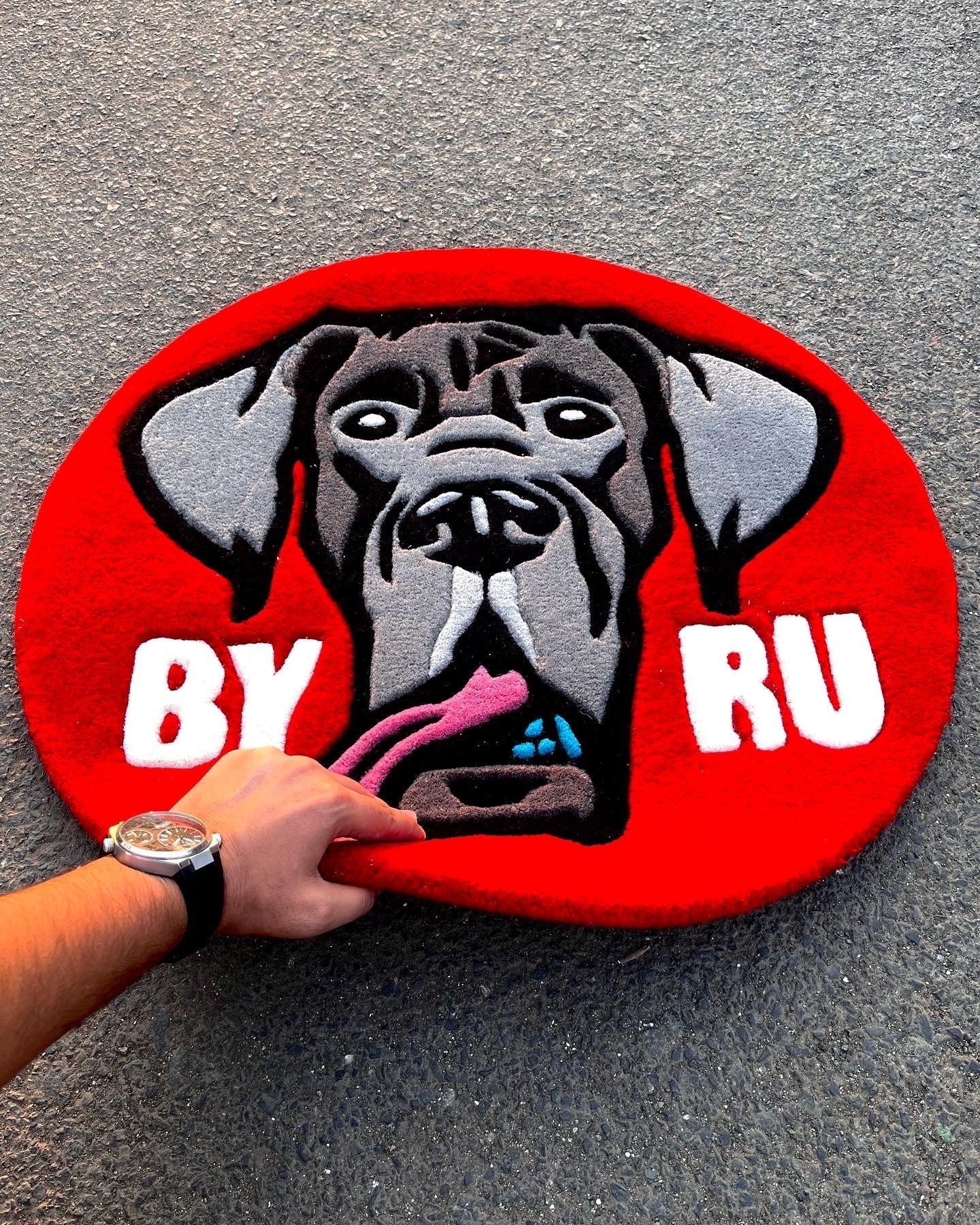 Byru Dog Custom Rug 01 by Tuftplace