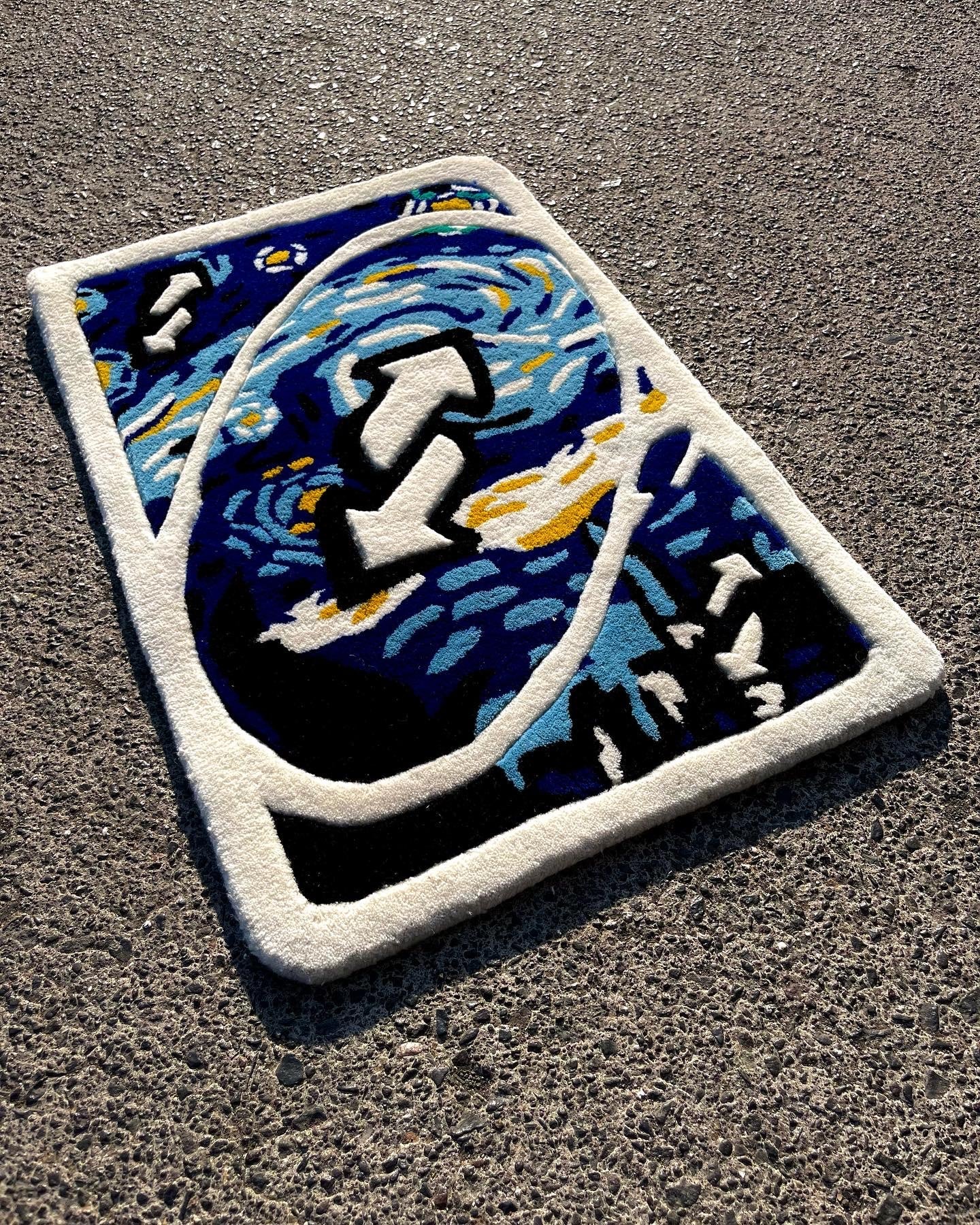 Starry Night Reverse Card Custom Rug by Tuftplace