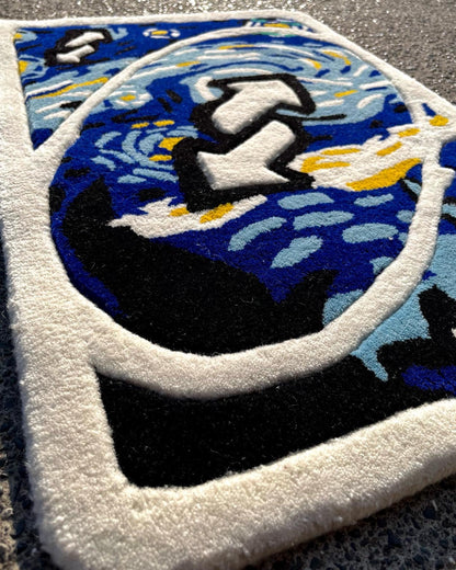 Starry Night Reverse Card Custom Rug by Tuftplace