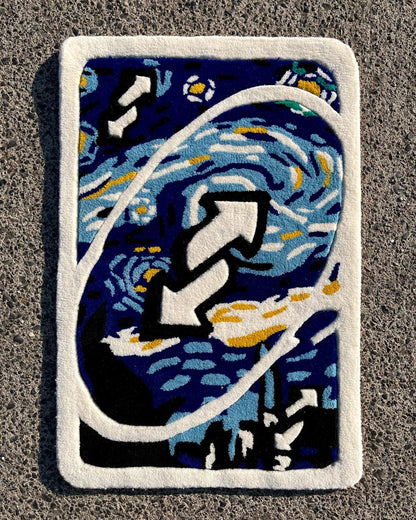 Starry Night Reverse Card Custom Rug by Tuftplace