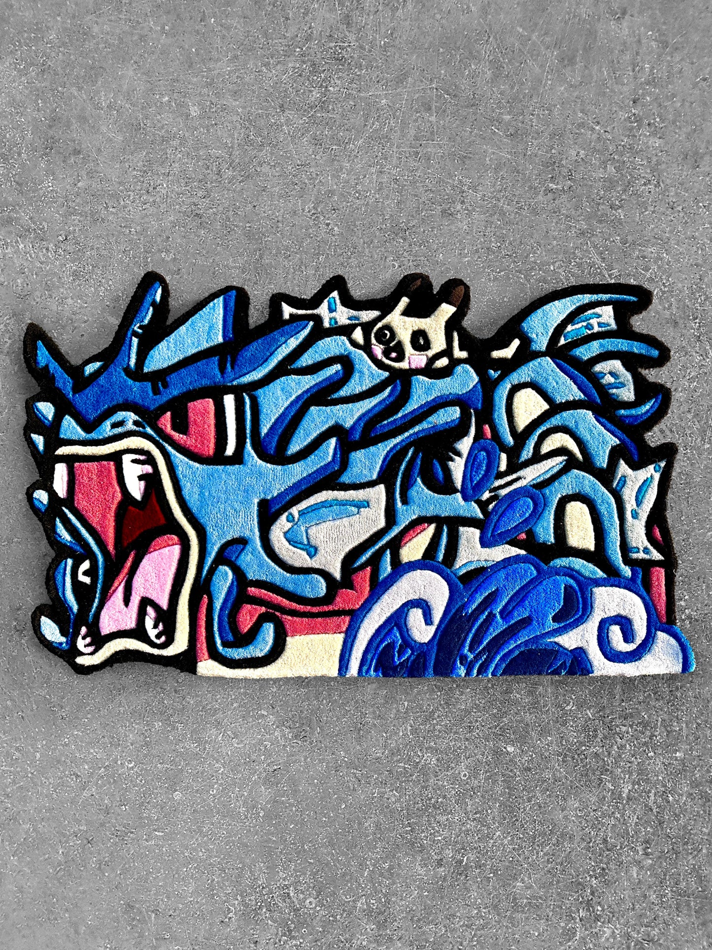 Poke Electric and Water Type Custom Rug by Tuftplace