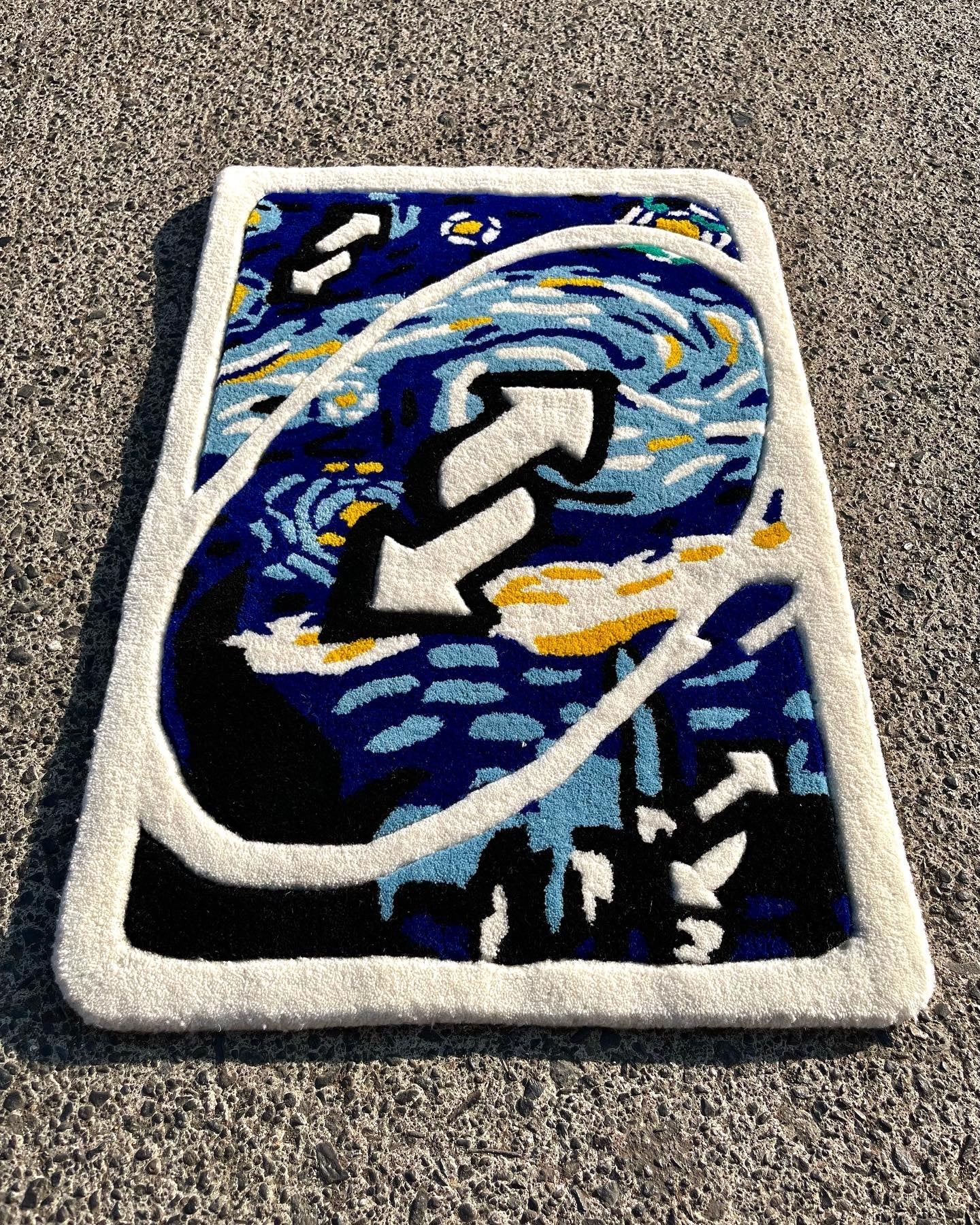 Starry Night Reverse Card Custom Rug by Tuftplace