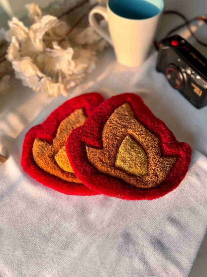 Fire Hand Tufted Coasters