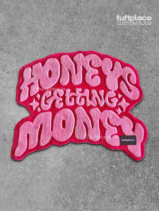 3D Honey Getting Money Custom Rug by Tuftplace