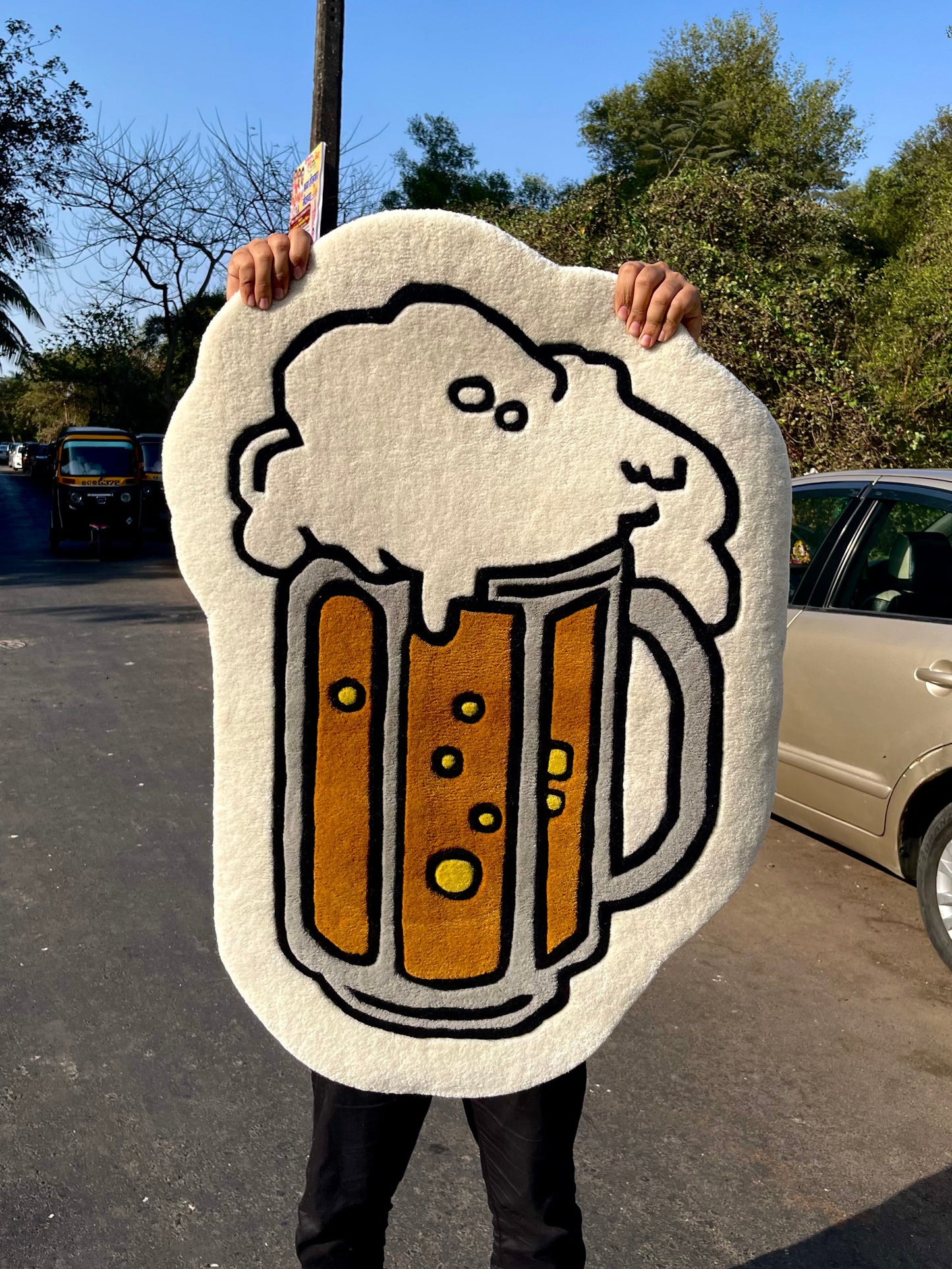 Beer Glass Custom Rug by Tuftplace