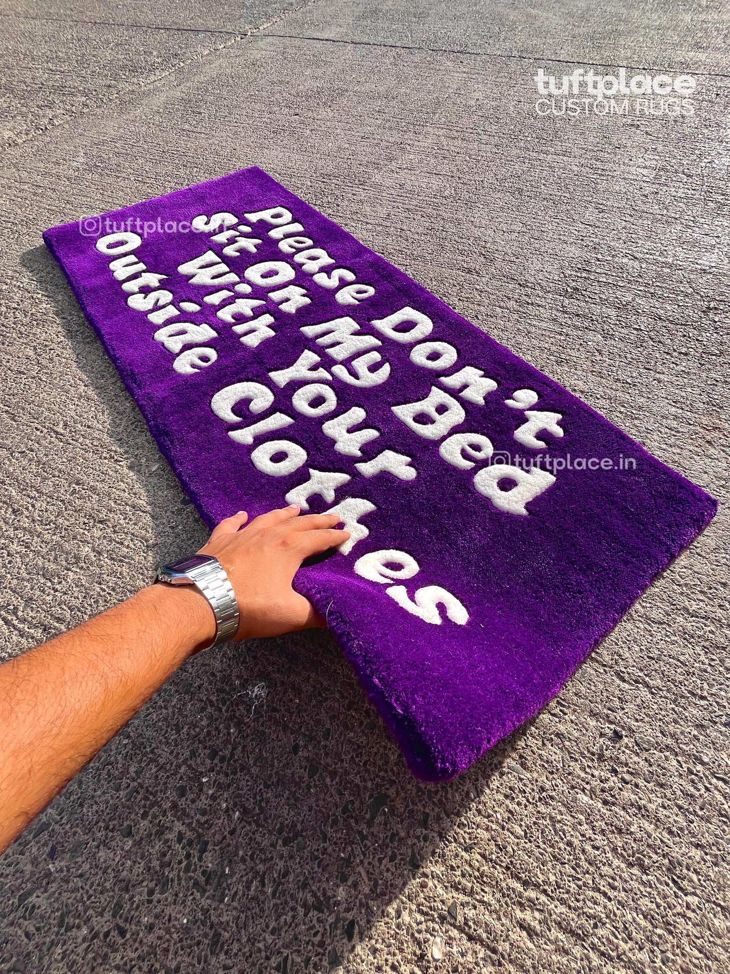 Disclaimer Rectangle Custom Rug by Tuftplace