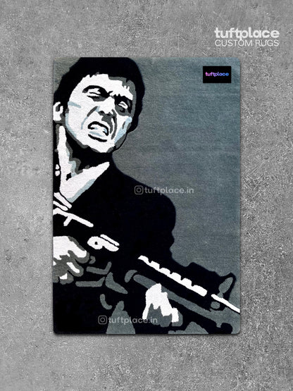 Scarface Tony Montana Custom Rug by Tuftplace