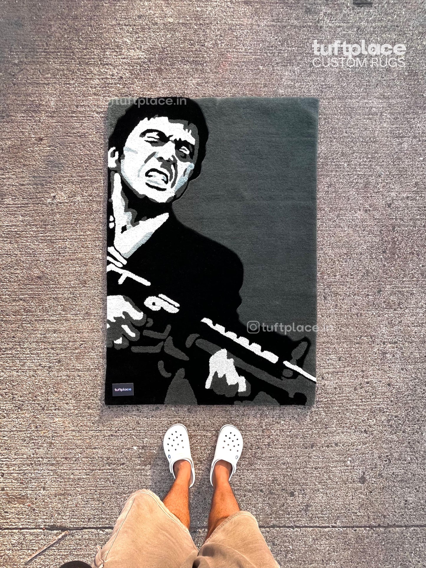 Scarface Tony Montana Custom Rug by Tuftplace