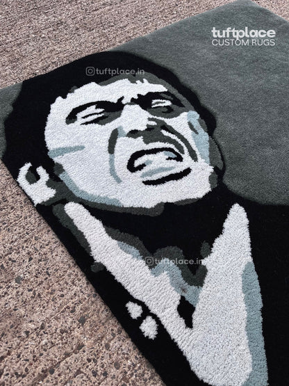 Scarface Tony Montana Custom Rug by Tuftplace