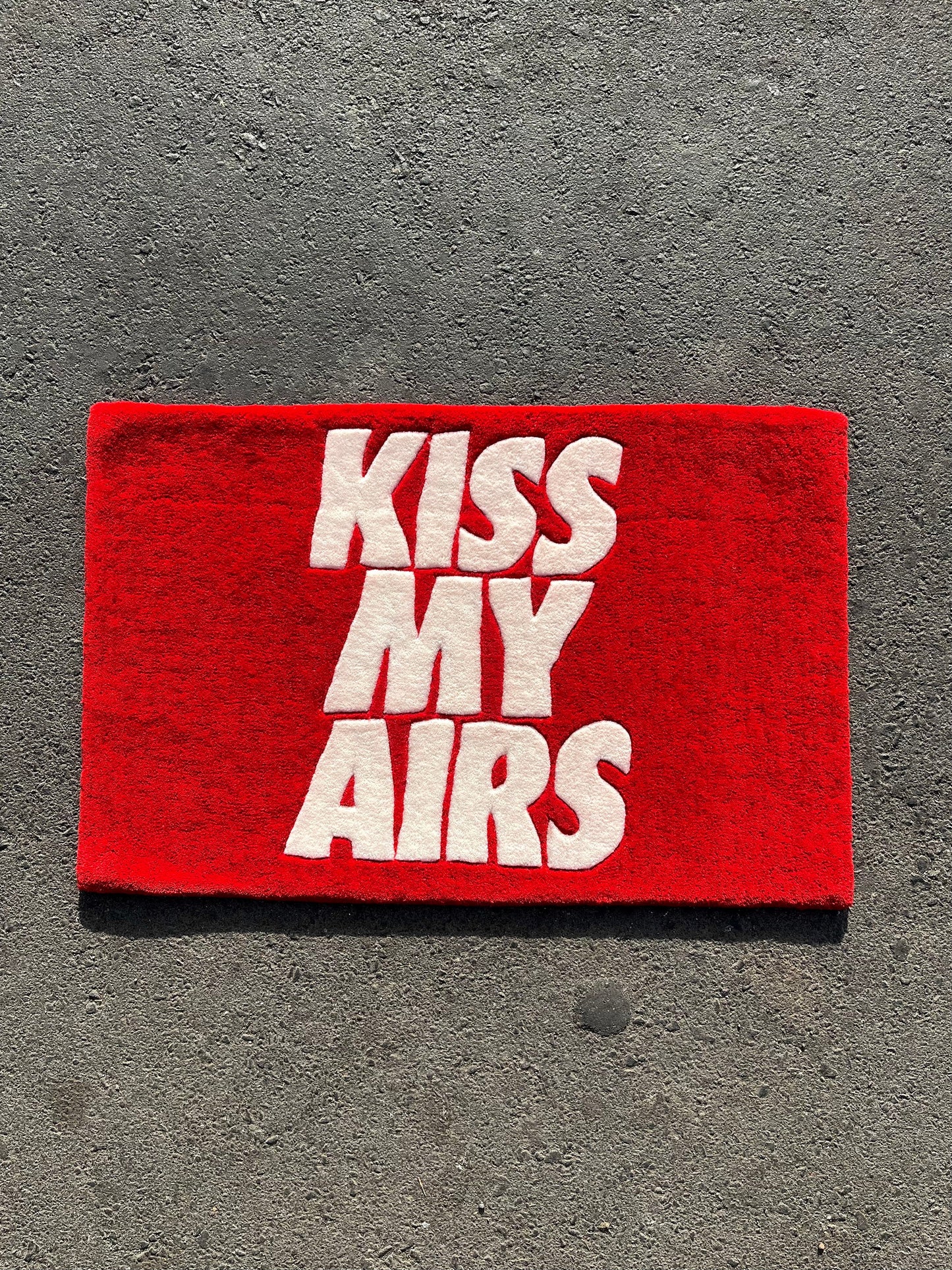 Kiss My Airs Red Custom Rug by Tuftplace