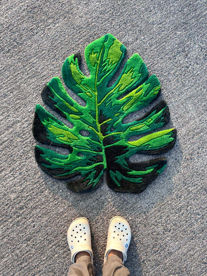 Monstera Leaf Custom Rug by Tuftplace