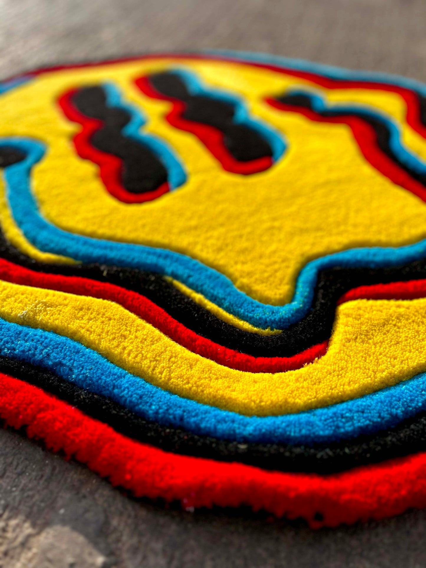 Trippy Smiley Custom Rug by Tuftplace