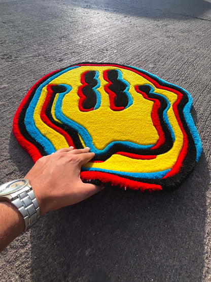 Trippy Smiley Custom Rug by Tuftplace