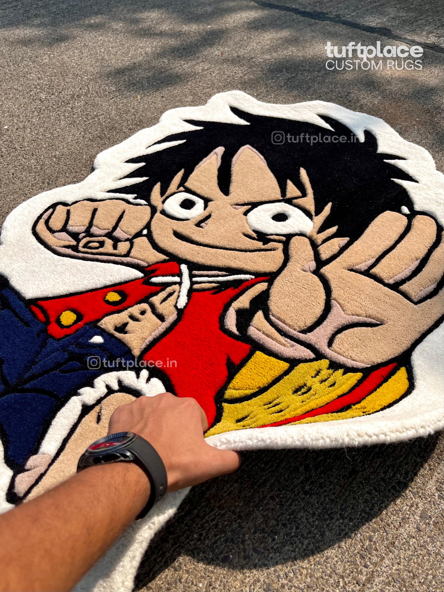 Luffy Inspired Art Custom Rug by Tuftplace