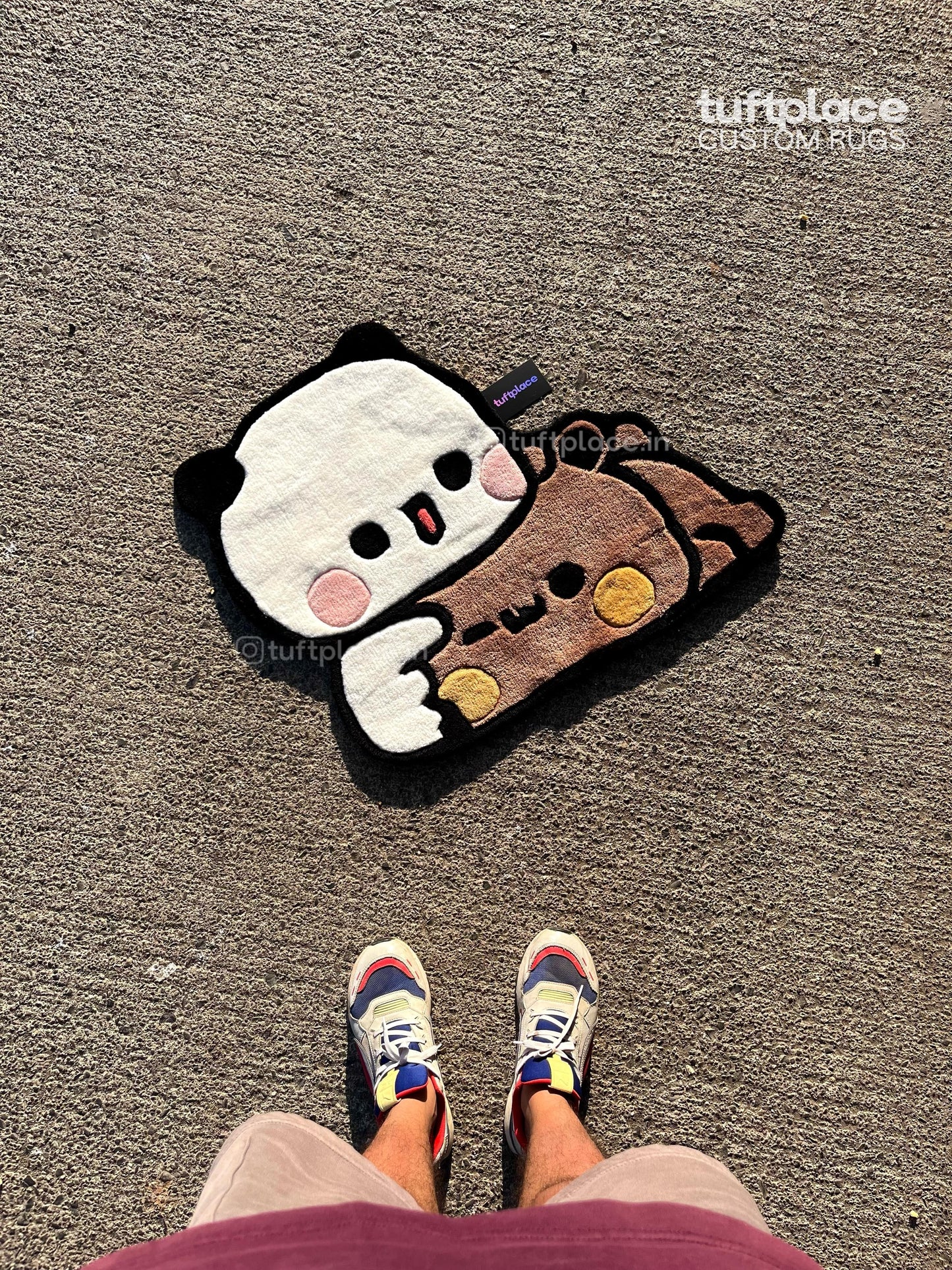 Cute Bear n Panda Custom Rug by Tuftplace