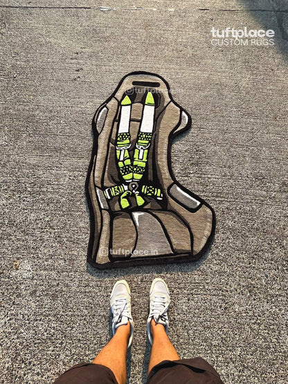 Race Car Seat Custom Rug by Tuftplace