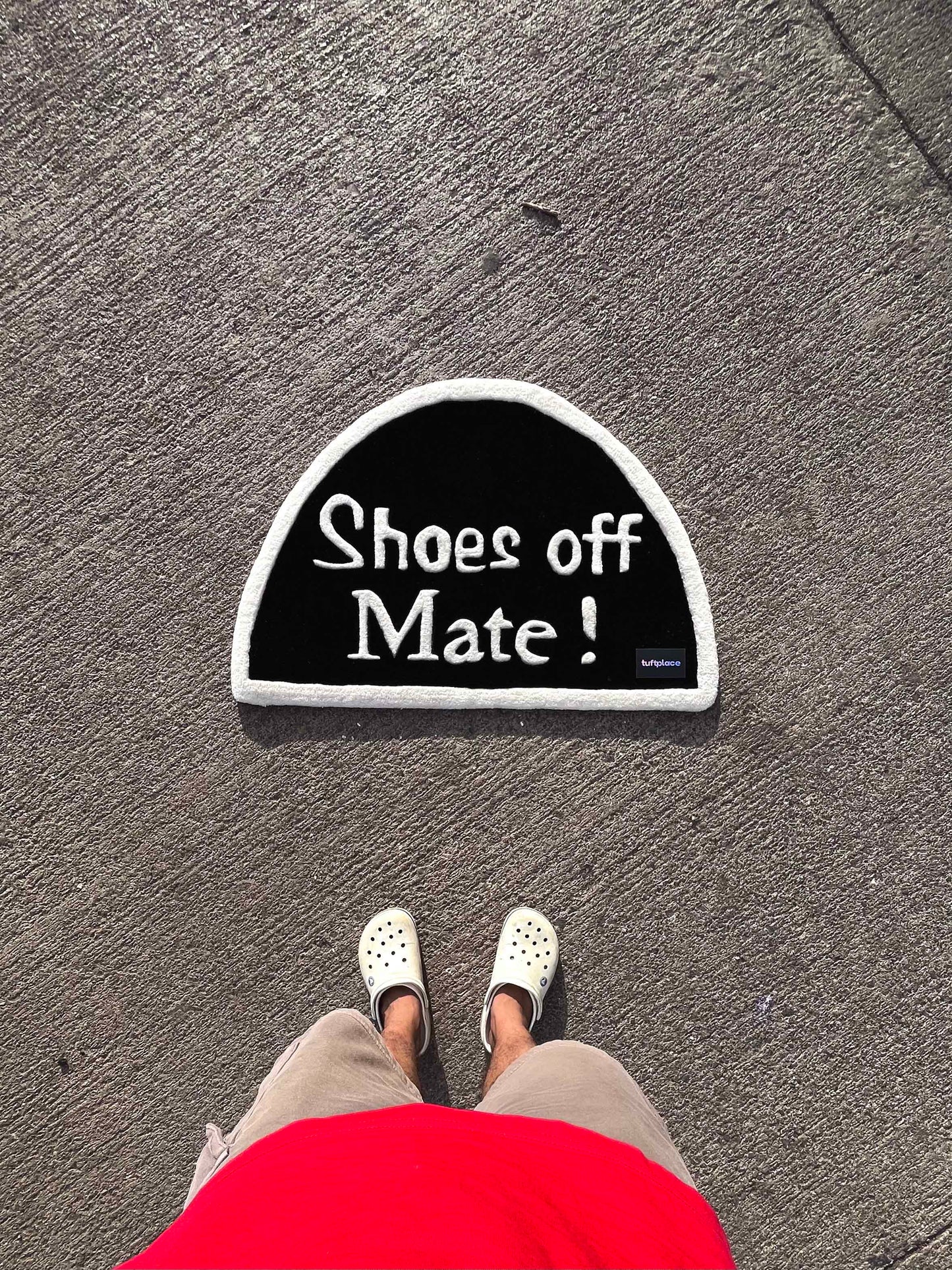 Shoes Off Mate Custom Rug by Tuftplace