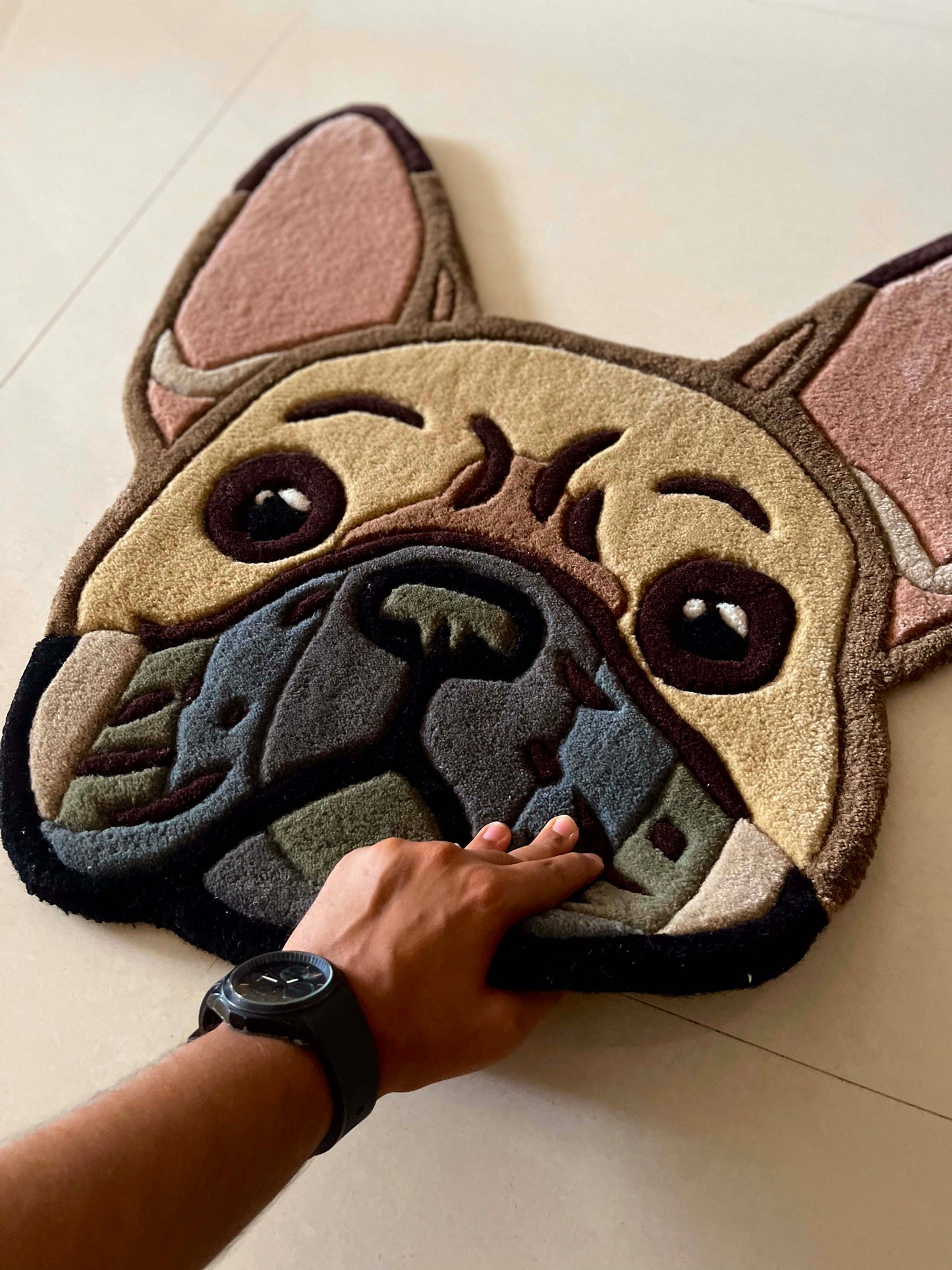 Doggo Frenchie Rug by Tuftplace