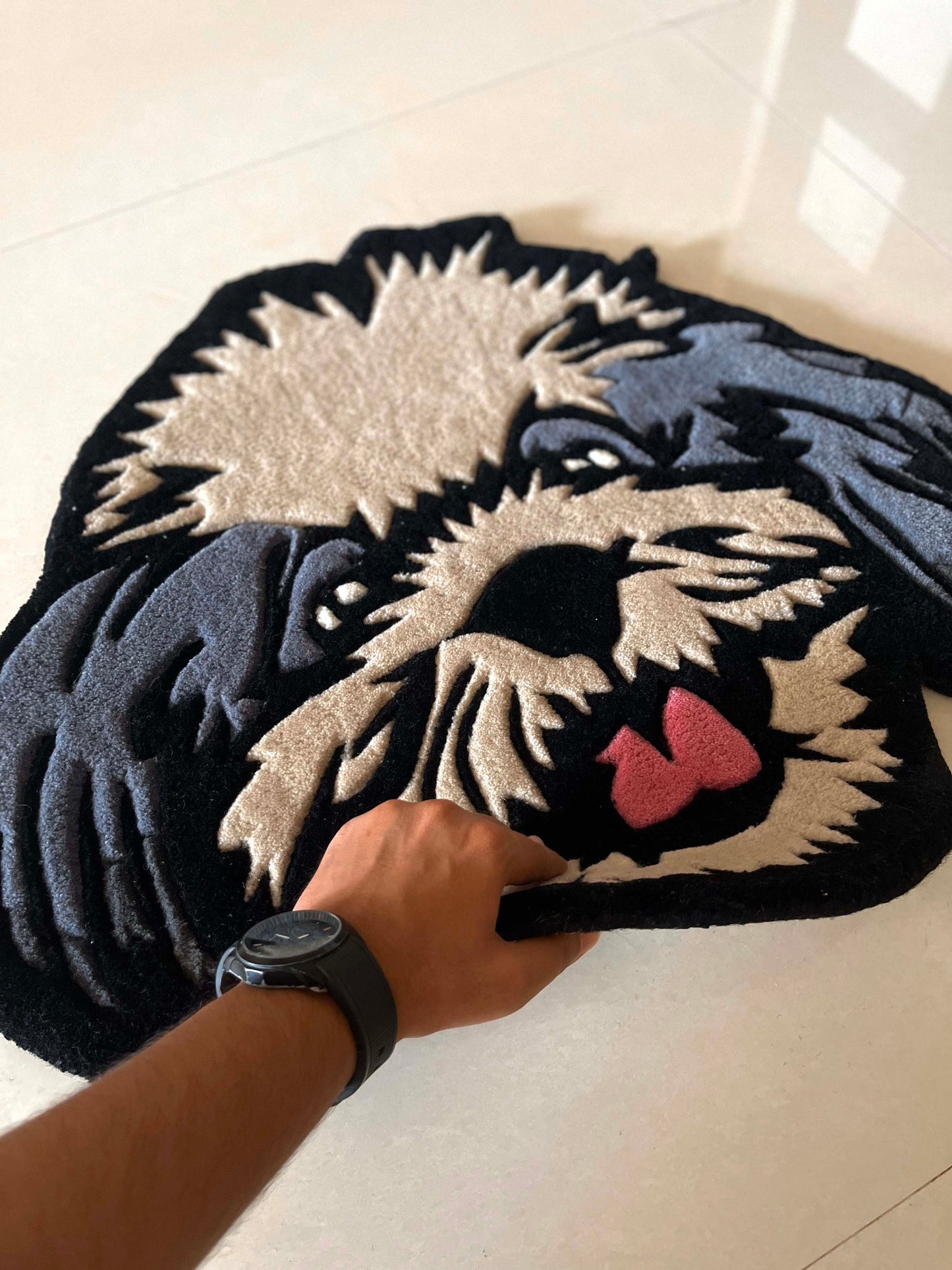 Grey Doggo Custom Rug by Tuftplace