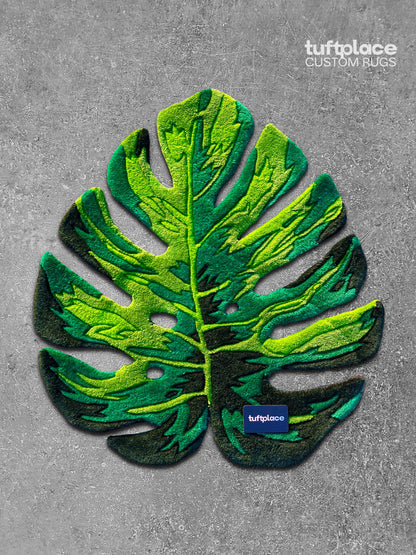 Monstera Leaf Custom Rug by Tuftplace