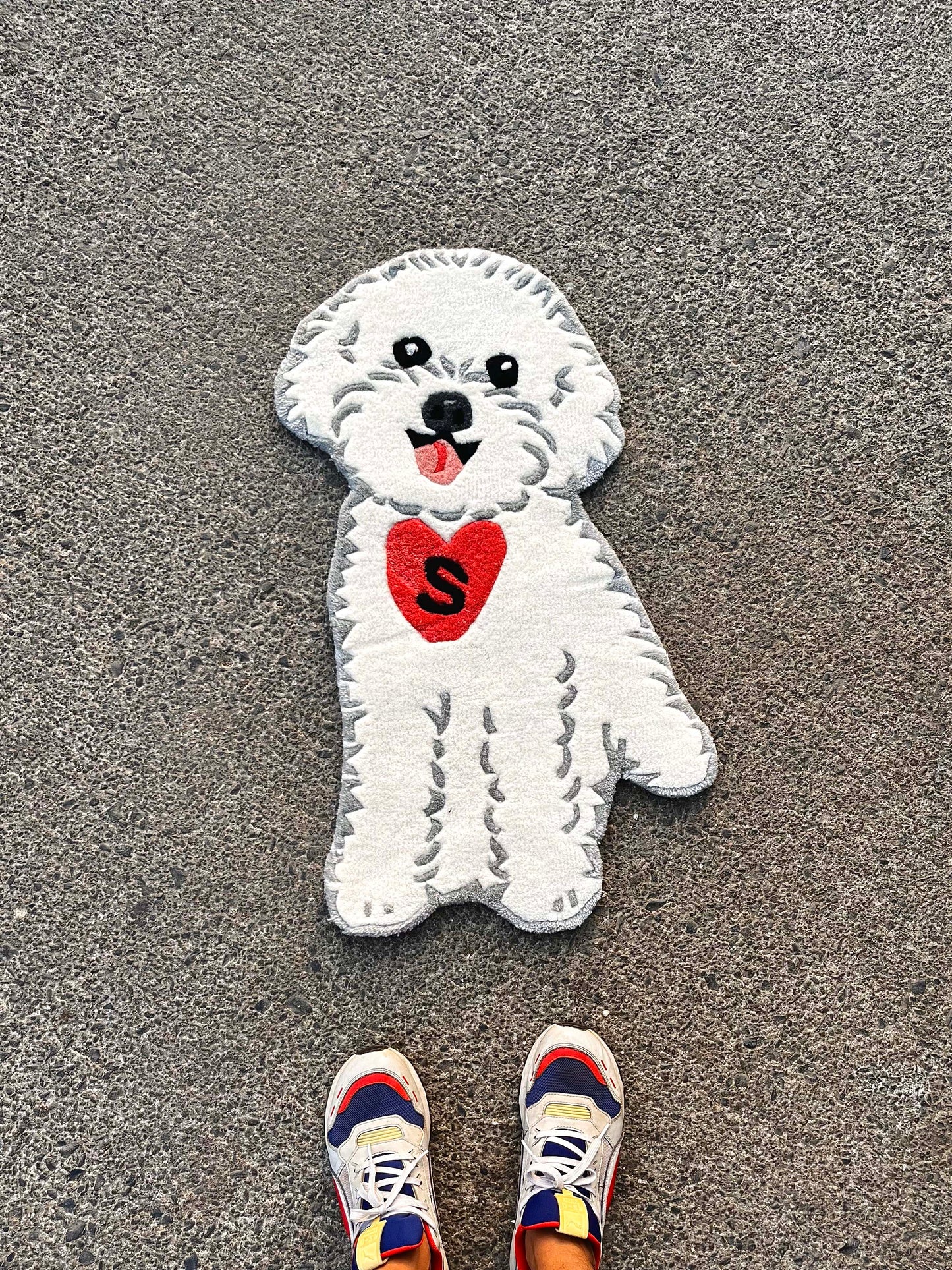 White Doggo Custom Rug by Tuftplace