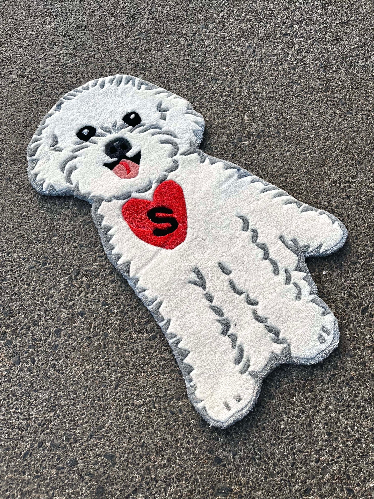 White Doggo Custom Rug by Tuftplace