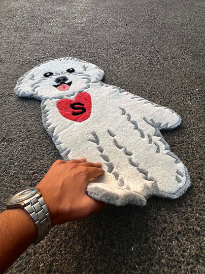 White Doggo Custom Rug by Tuftplace