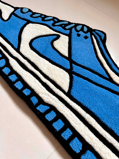 UNC Dunks Sneakers Custom Rug by Tuftplace