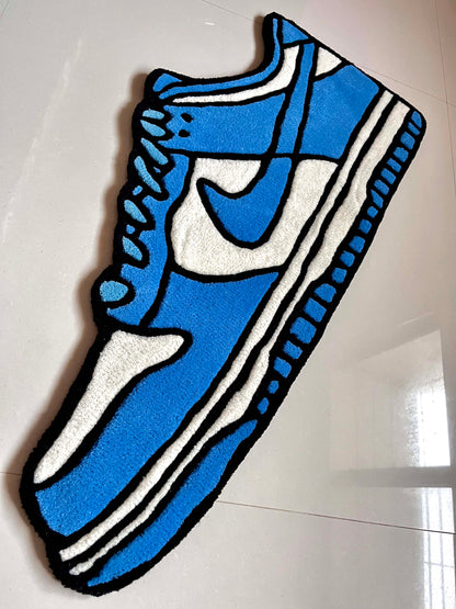 UNC Dunks Sneakers Custom Rug by Tuftplace