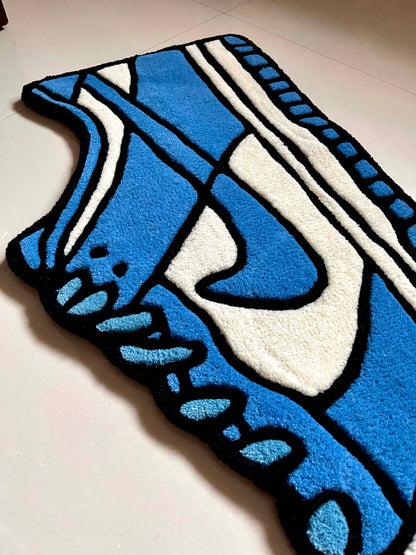 UNC Dunks Sneakers Custom Rug by Tuftplace