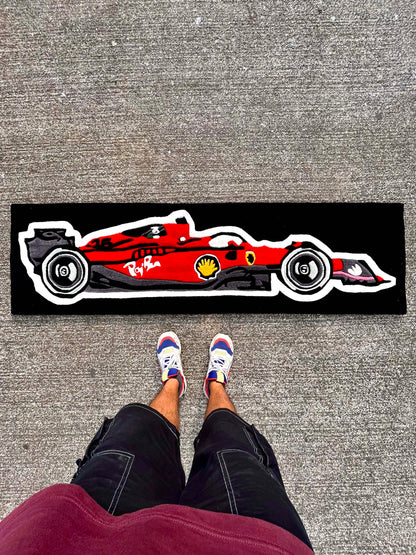 Scuderia Black Custom Rug by Tuftplace