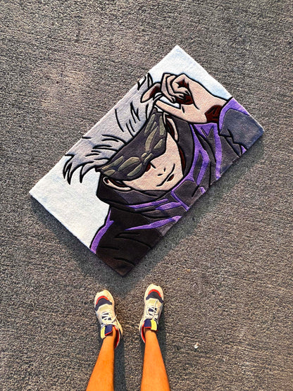 Gojo Anime Custom Rug by Tuftplace