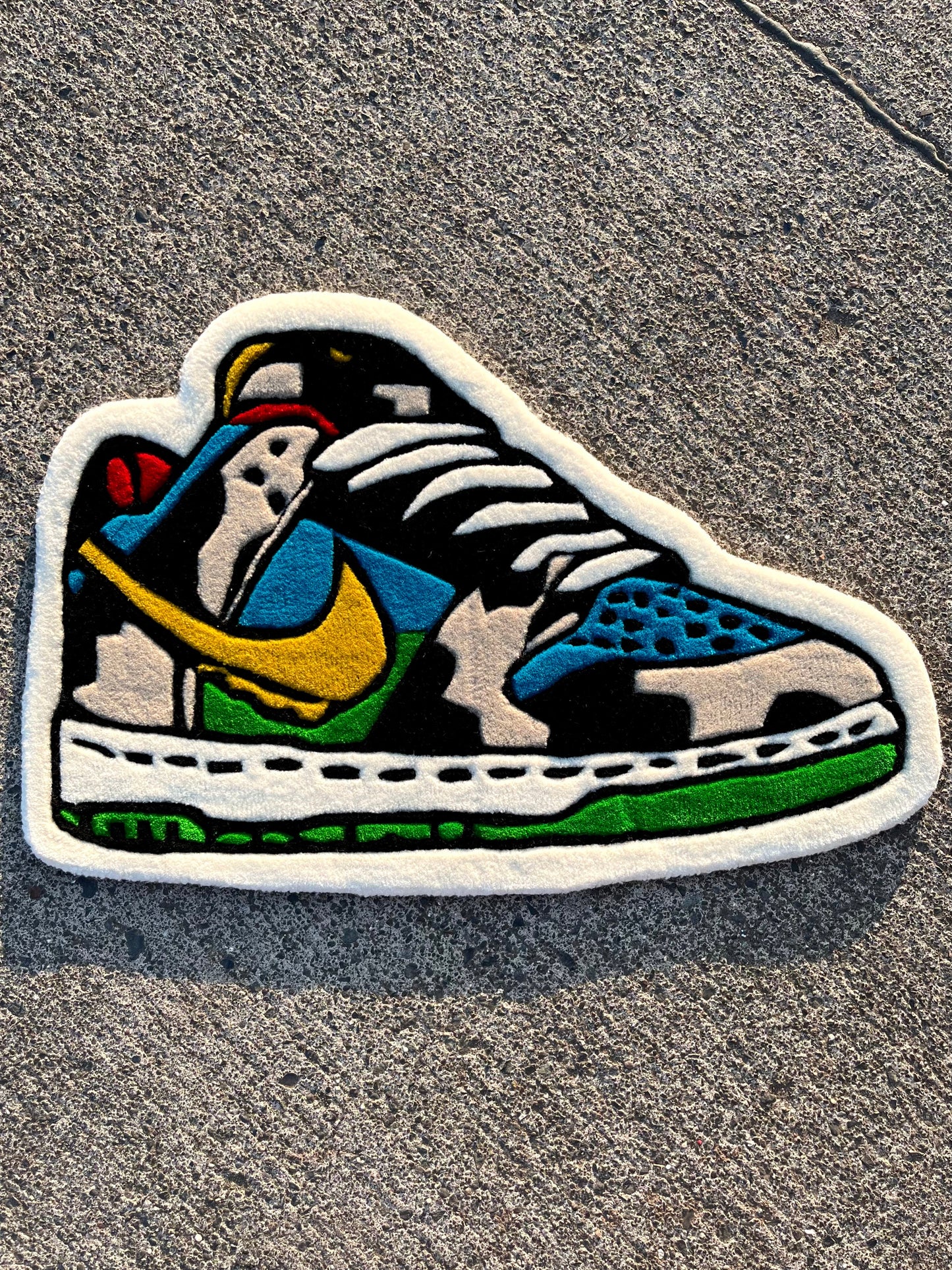 Chunky Dunks Sneakers Custom Rug by Tuftplace