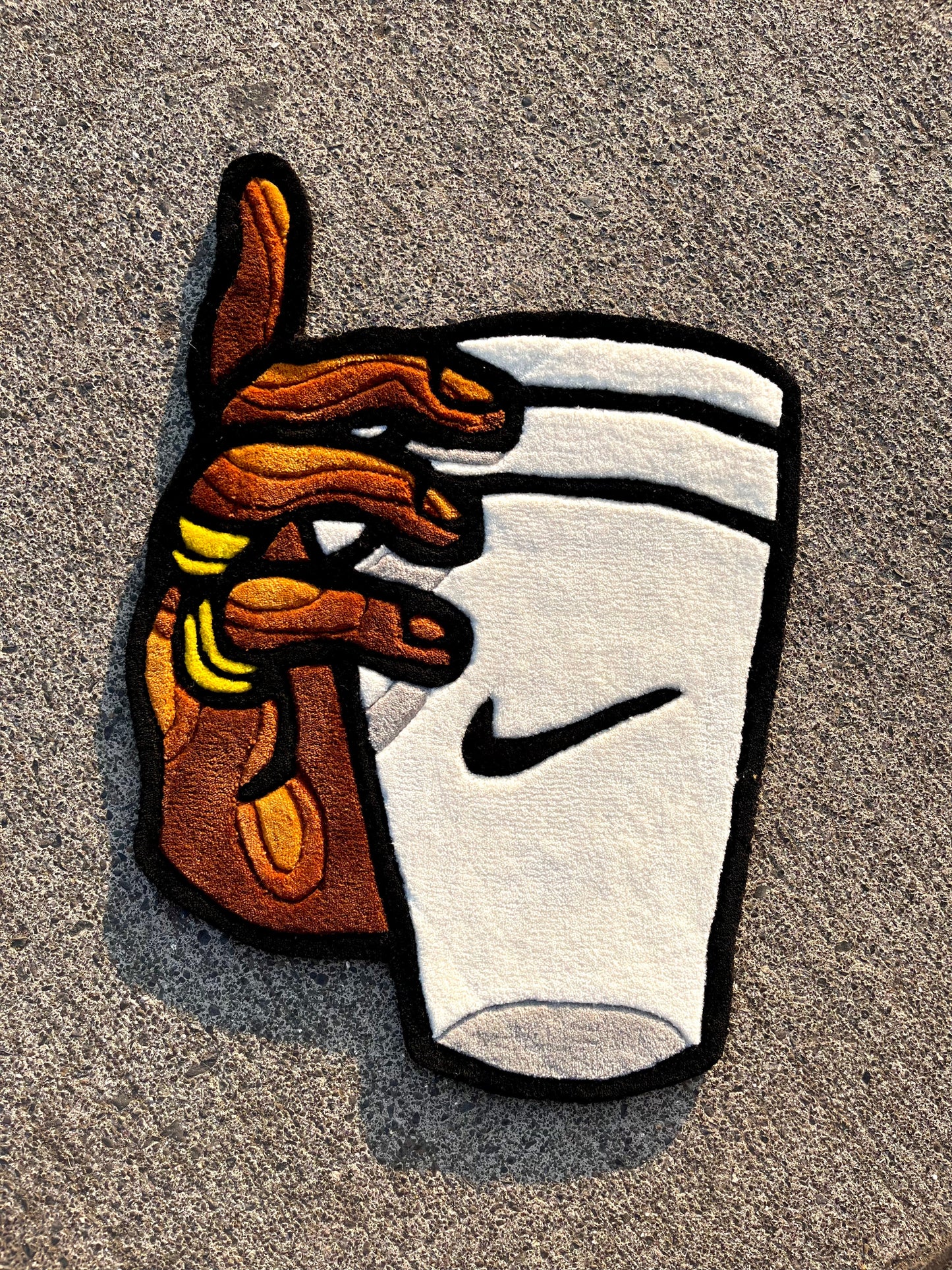 Man-Handling NikeCup Custom Rug by Tuftplace