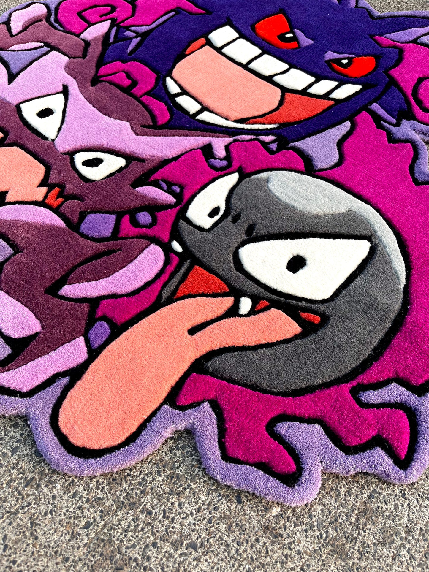 Poke Ghost Type Evolution Custom Rug by Tuftplace