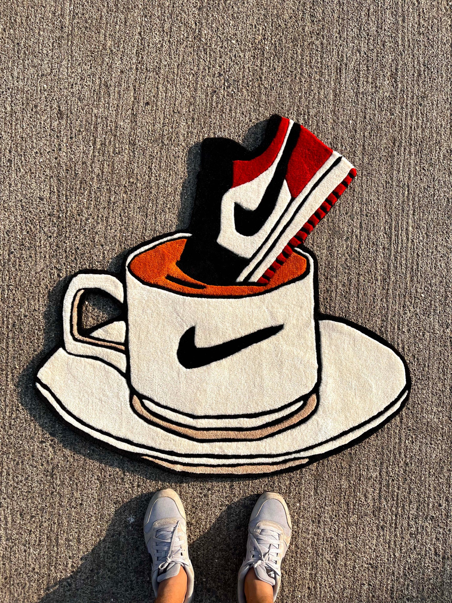 Dunk My Bred Sneakers Custom Rug by Tuftplace