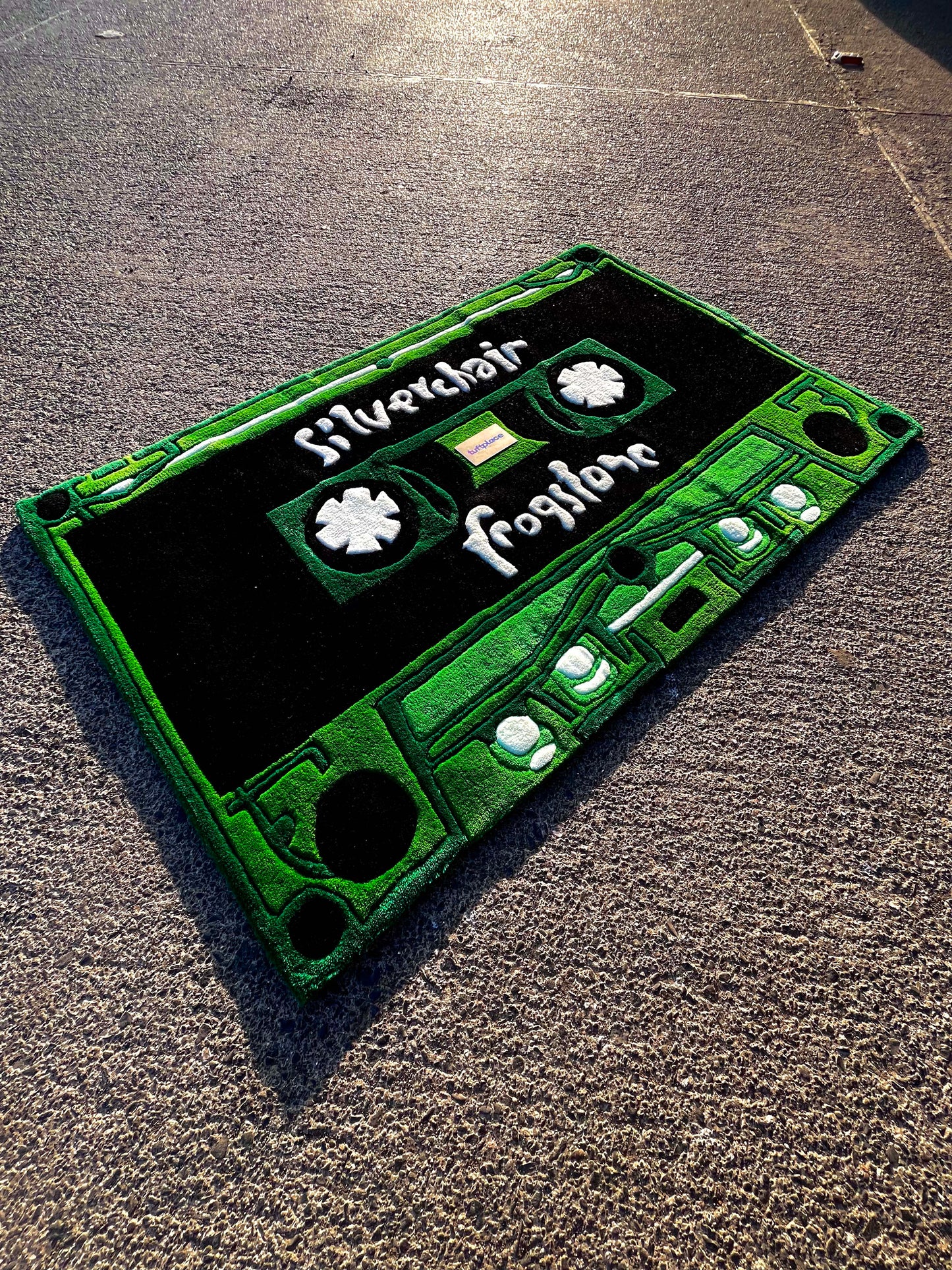 Green Cassette Custom Rug by Tuftplace