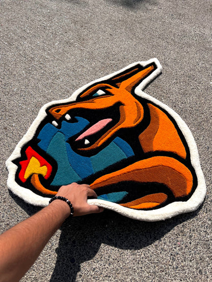 Poke Fire Type Custom Rug by Tuftplace