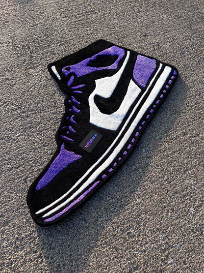 AJ1 Court Purple Sneaker Custom Rug by Tuftplace