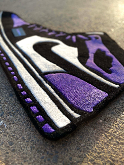 AJ1 Court Purple Sneaker Custom Rug by Tuftplace