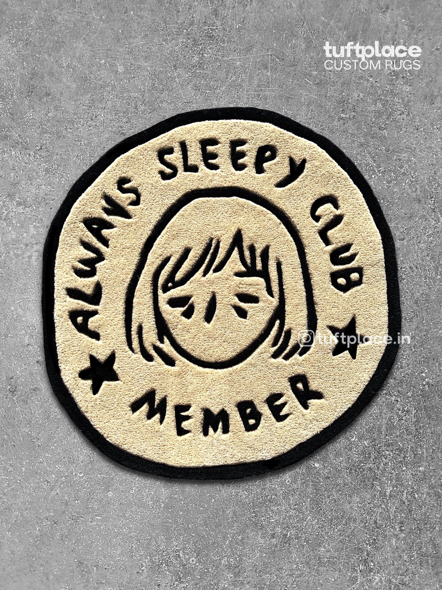 Always Sleepy Club Custom Rug by Tuftplace