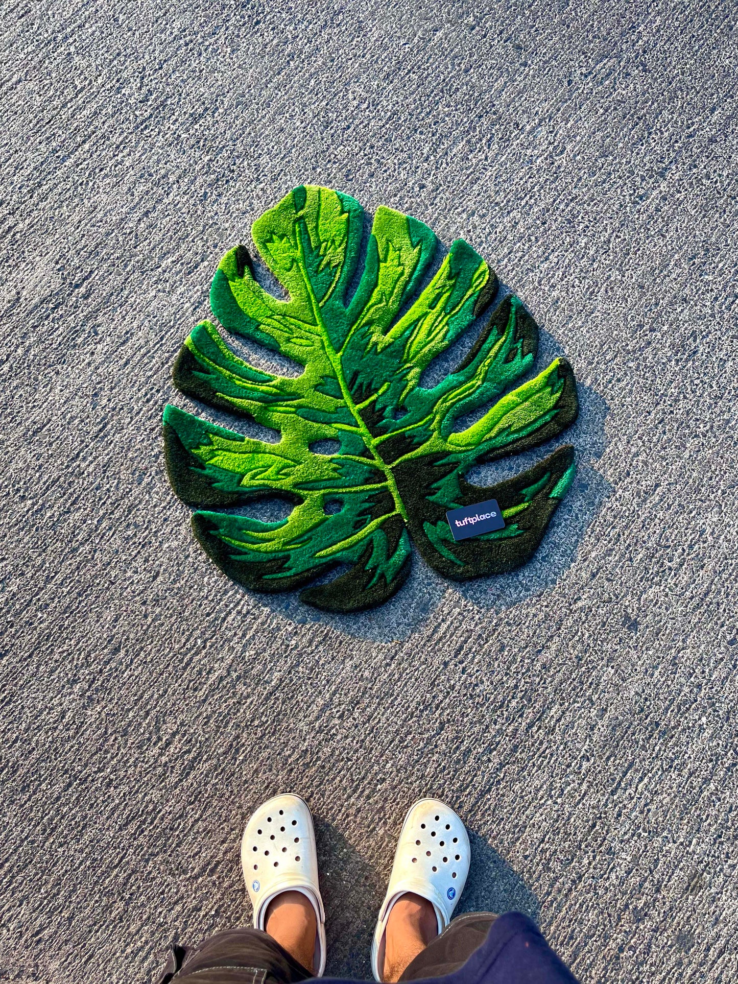 Monstera Leaf Custom Rug by Tuftplace