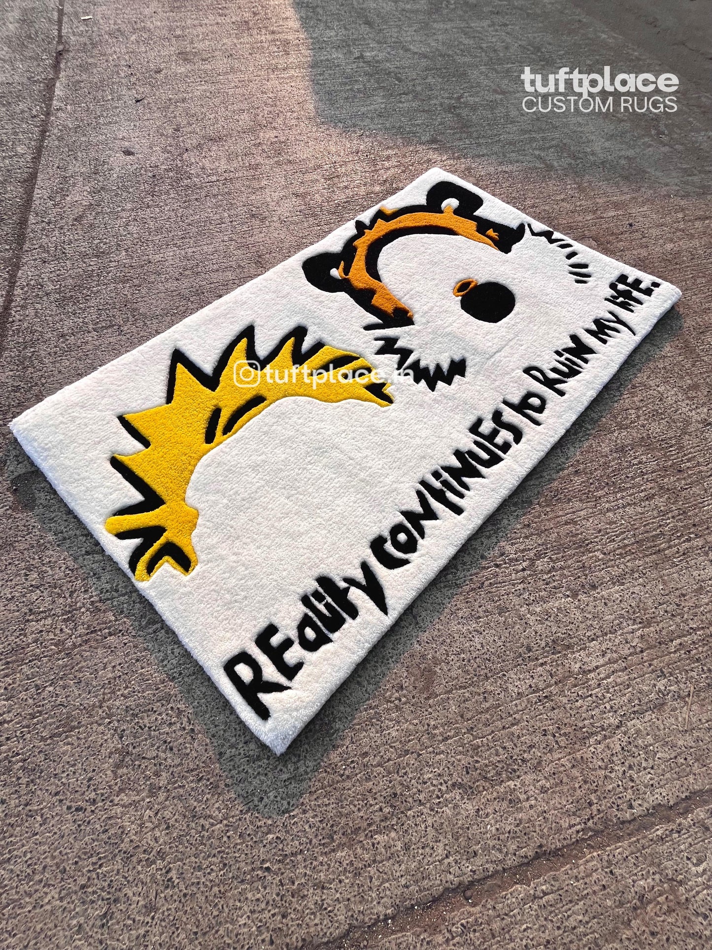 Cal and Hobbes Custom Rug by Tuftplace