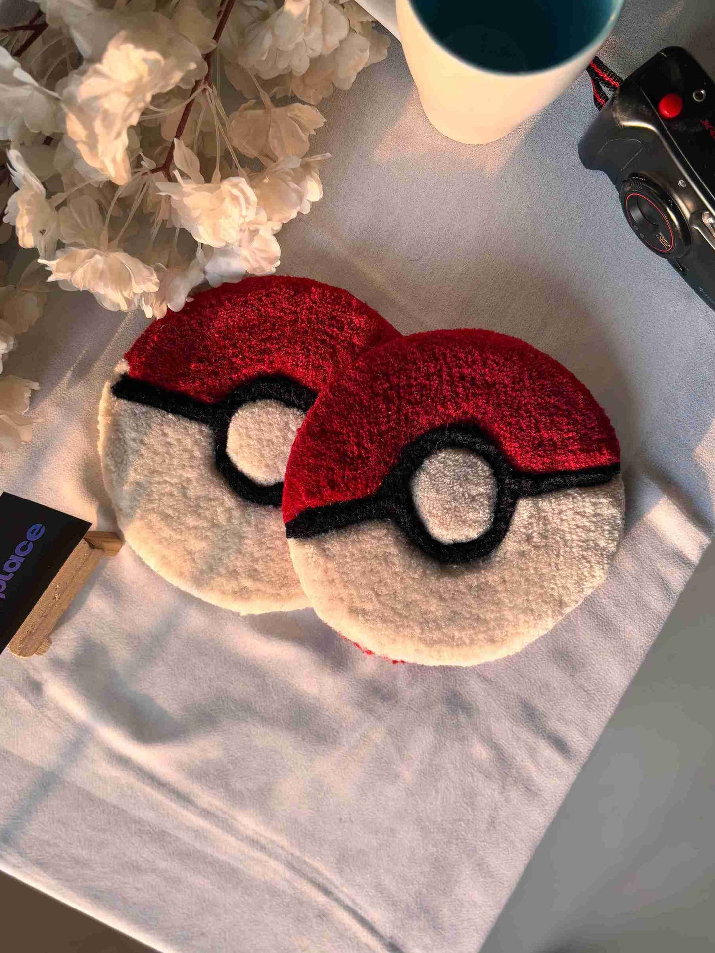 Poke Ball Tufted Coasters