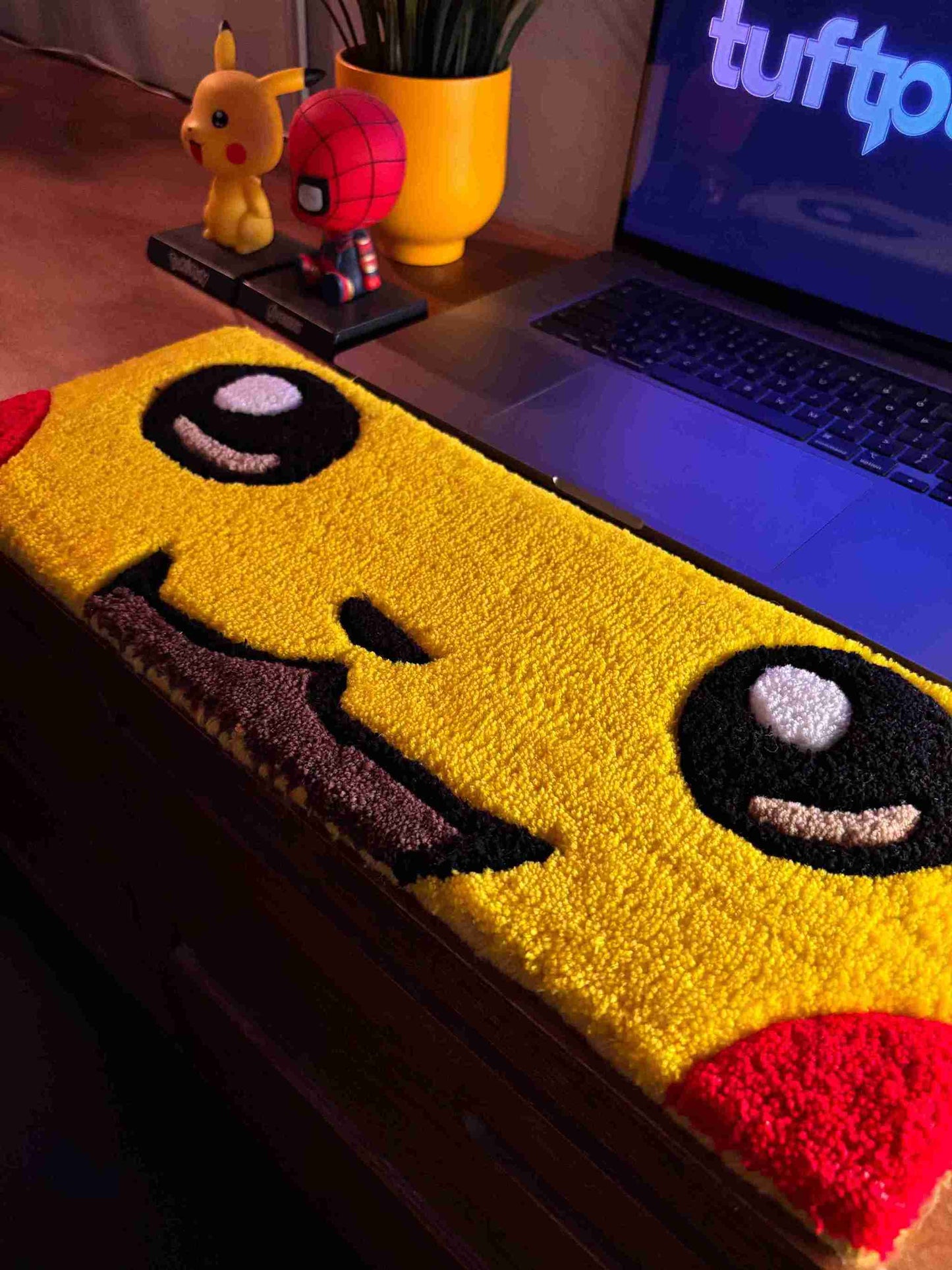 Poke Electric Type Table Top & Keyboard Rug by Tuftplace